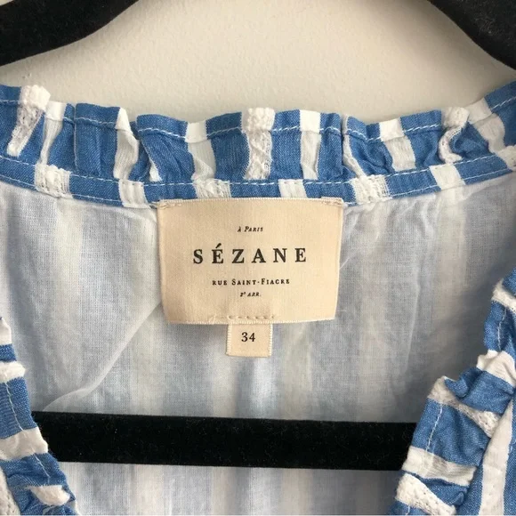 Sezane Blue and White Striped Dress - Picture 6 of 9